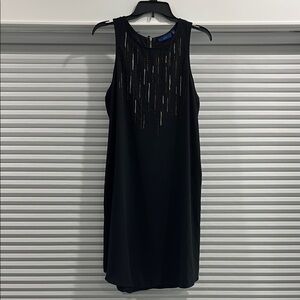 Apt. 9 Black Sleeveless Dress with Gold and Silver Accents